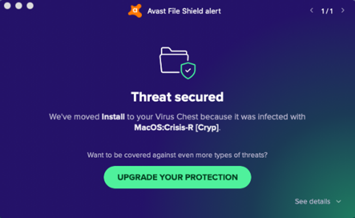 avast for mac delete infected files